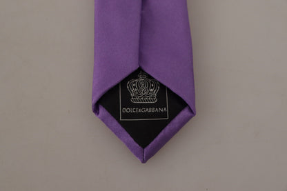 Dolce & Gabbana Elegant Purple Silk Bow Tie
