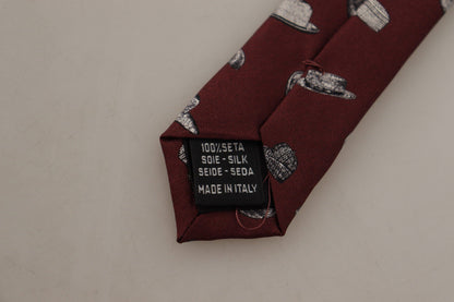 Dolce & Gabbana Maroon Elegance Silk Tie