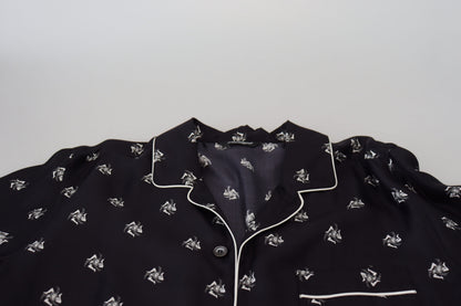 Dolce & Gabbana Exclusive Silk Pajama Top with Classic Print