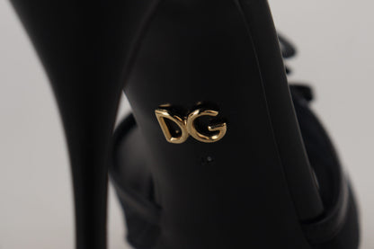 Dolce & Gabbana Elegant Black Stiletto Heeled Sandals