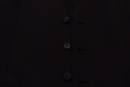 Dolce & Gabbana Elegant Dark Blue Formal Dress Vest
