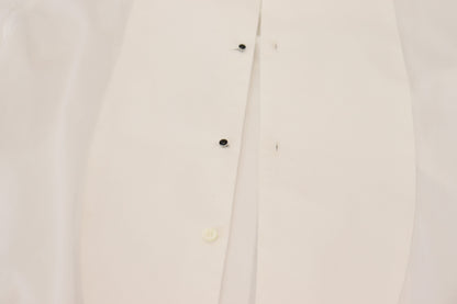 Dolce & Gabbana Elegant White Cotton Poplin Slim Fit Shirt