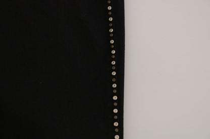Costume National Chic Mid Waist Skinny Black Denim