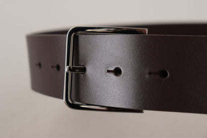 Dolce & Gabbana Elegant Dark Brown Leather Belt