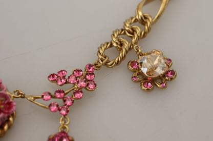 Dolce & Gabbana Elegant Floral Roses Gold-Plated Necklace