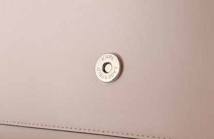 Karl Lagerfeld Mauve Elegance Leather Shoulder Bag