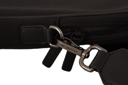 Karl Lagerfeld Sleek Nylon Laptop Crossbody Bag For Sophisticated Style
