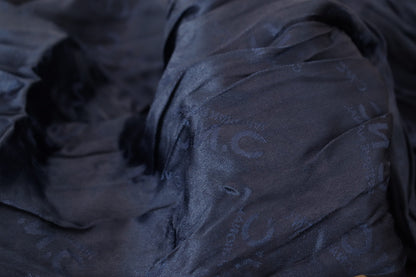 Costume National Elegant Silk Fringe Scarf in Chic Blue