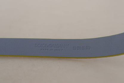 Dolce & Gabbana Elegant Suede Belt with Engraved Buckle