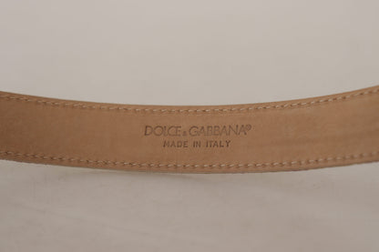 Dolce & Gabbana Chic Gold and Pink Leather Belt
