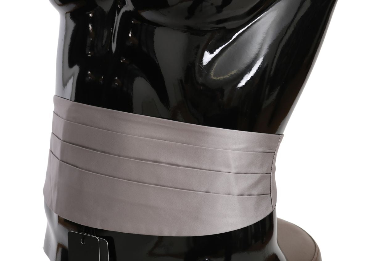 Dolce & Gabbana Elegant Gray Silk Cummerbund for Men