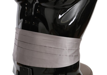 Dolce & Gabbana Elegant Gray Silk Cummerbund for Men