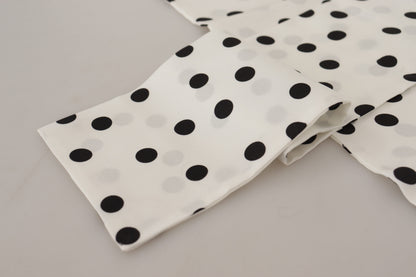 Dolce & Gabbana Dapper Silk Polka Dot Men's Scarf Wrap