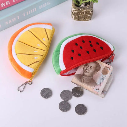 Casual Travel Bag Pendant Student Bag Card Bag Cute Coin Purse Keychain Bag Flush Wallet Fruit Coin Purse Storage Bag