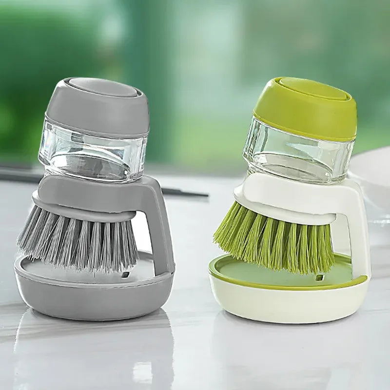 Hydraulic Pot Washing Dishwashing ToolsHousehold Kitchen Supplies Remove Dirt Automatic Liquid Filling Handheld Cleaning Brush