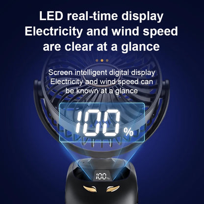 USB Table Wireless Clip-on Fan 6000mAh Battery Outdoor Travel Portable Electric Mini Desk Fan for Baby Stroller Cart