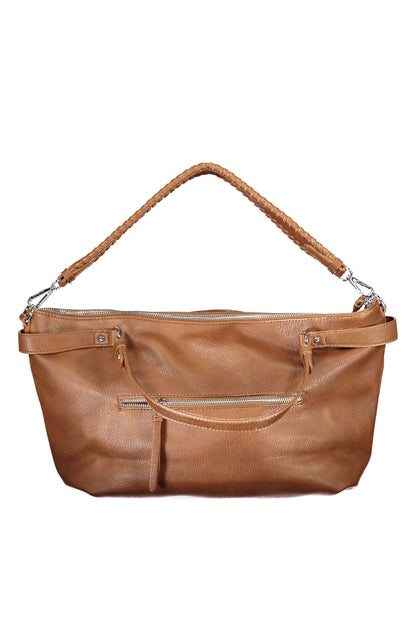 Desigual Chic Brown Polyurethane Handbag with Versatile Straps