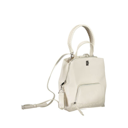 Desigual White Polyethylene Backpack