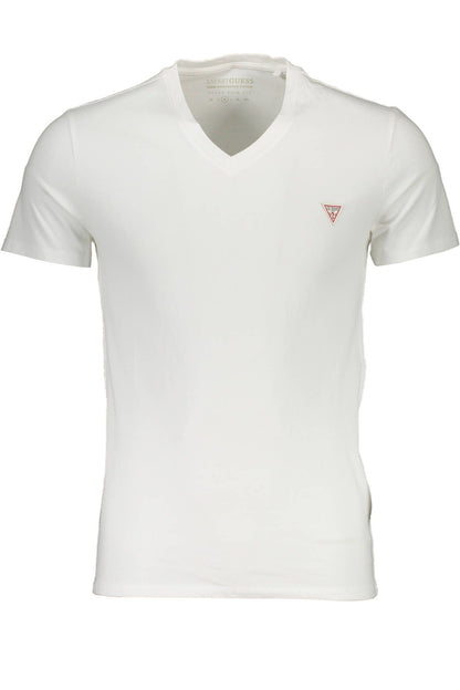 Guess Jeans Chic White Slim Fit V-Neck Tee