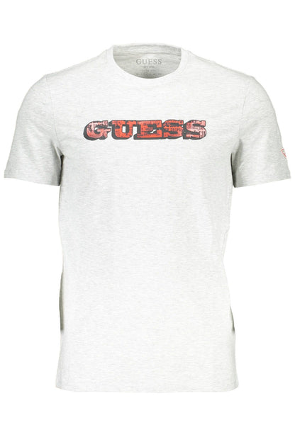 Guess Jeans Sleek Gray Cotton Slim Fit Tee