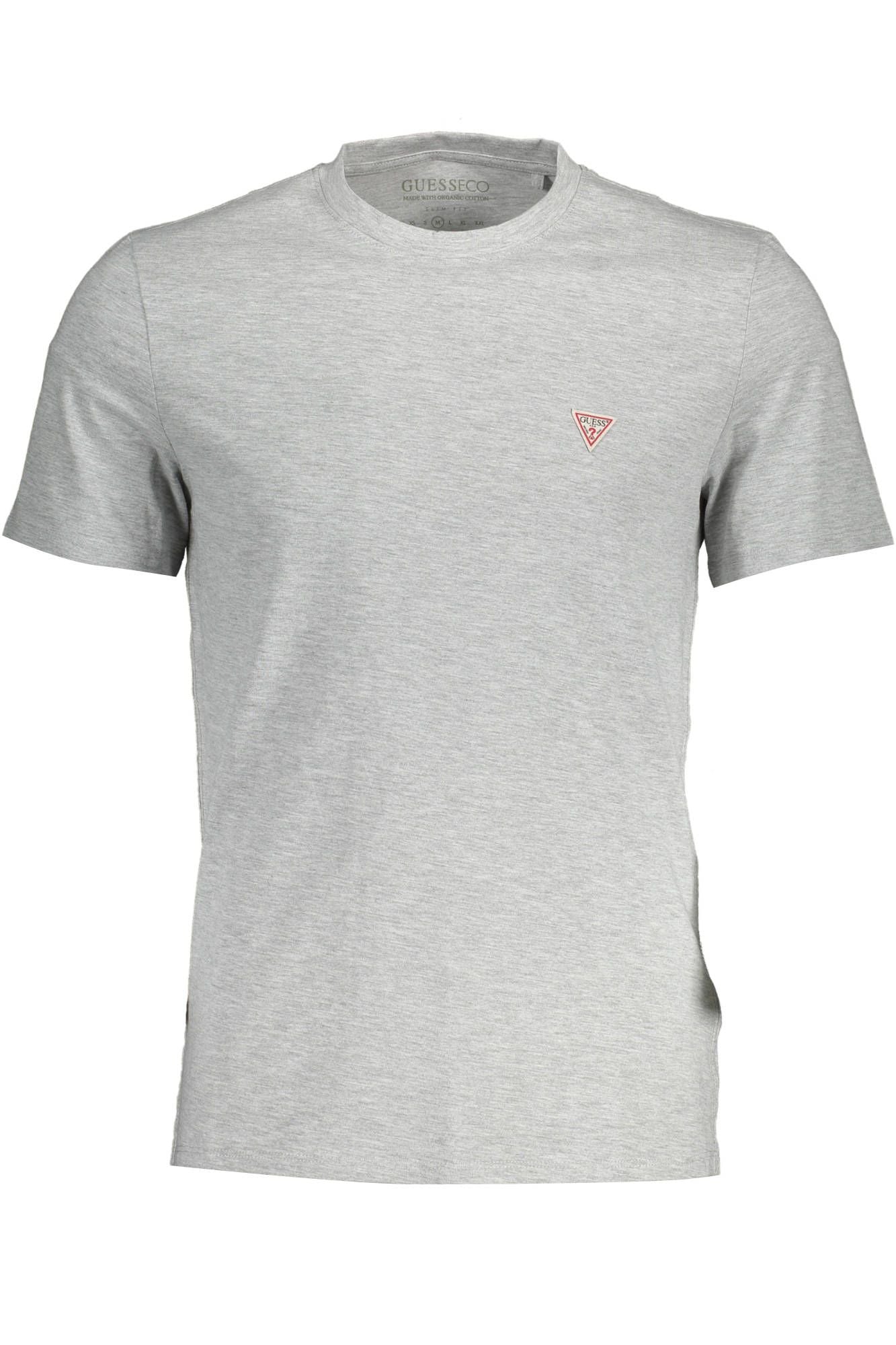 Guess Jeans Sleek Gray Crew Neck Logo Tee