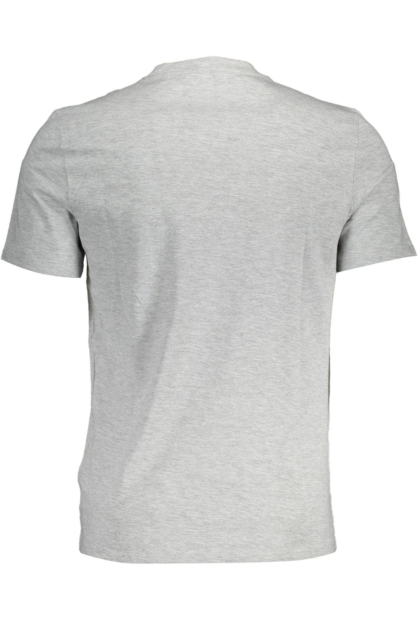 Guess Jeans Sleek Gray Crew Neck Logo Tee
