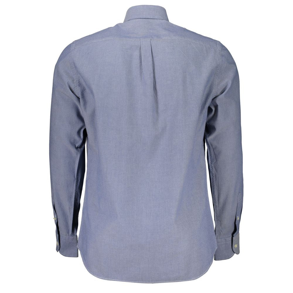 Harmont & Blaine Elegant Blue Button-Down Organic Cotton Shirt