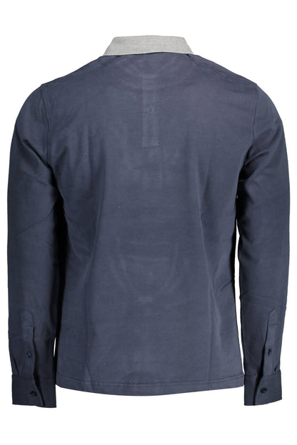 Harmont & Blaine Refined Blue Cotton Polo with Contrast Detailing