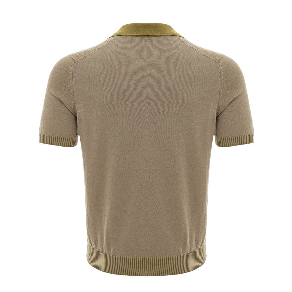 Gran Sasso Elegant Cotton Polo Shirt in Beige