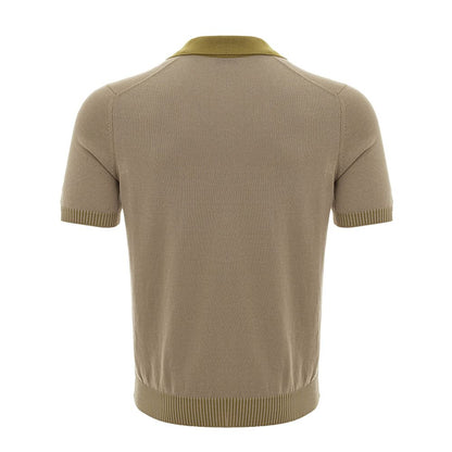 Gran Sasso Elegant Cotton Polo Shirt in Beige