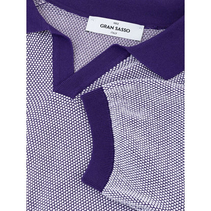 Gran Sasso Elegant Purple Cotton Polo Shirt for Men
