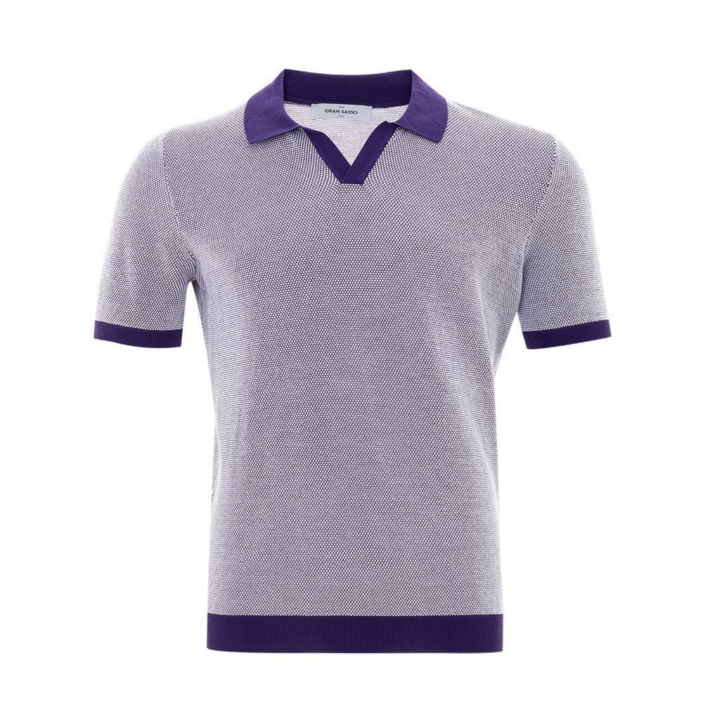 Gran Sasso Elegant Purple Cotton Polo Shirt for Men