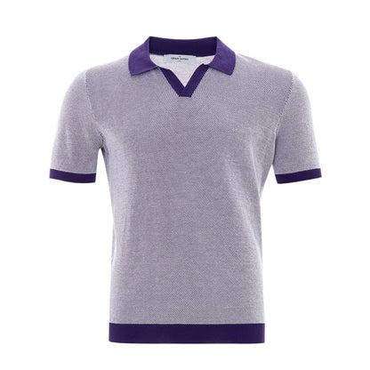 Gran Sasso Elegant Purple Cotton Polo Shirt for Men