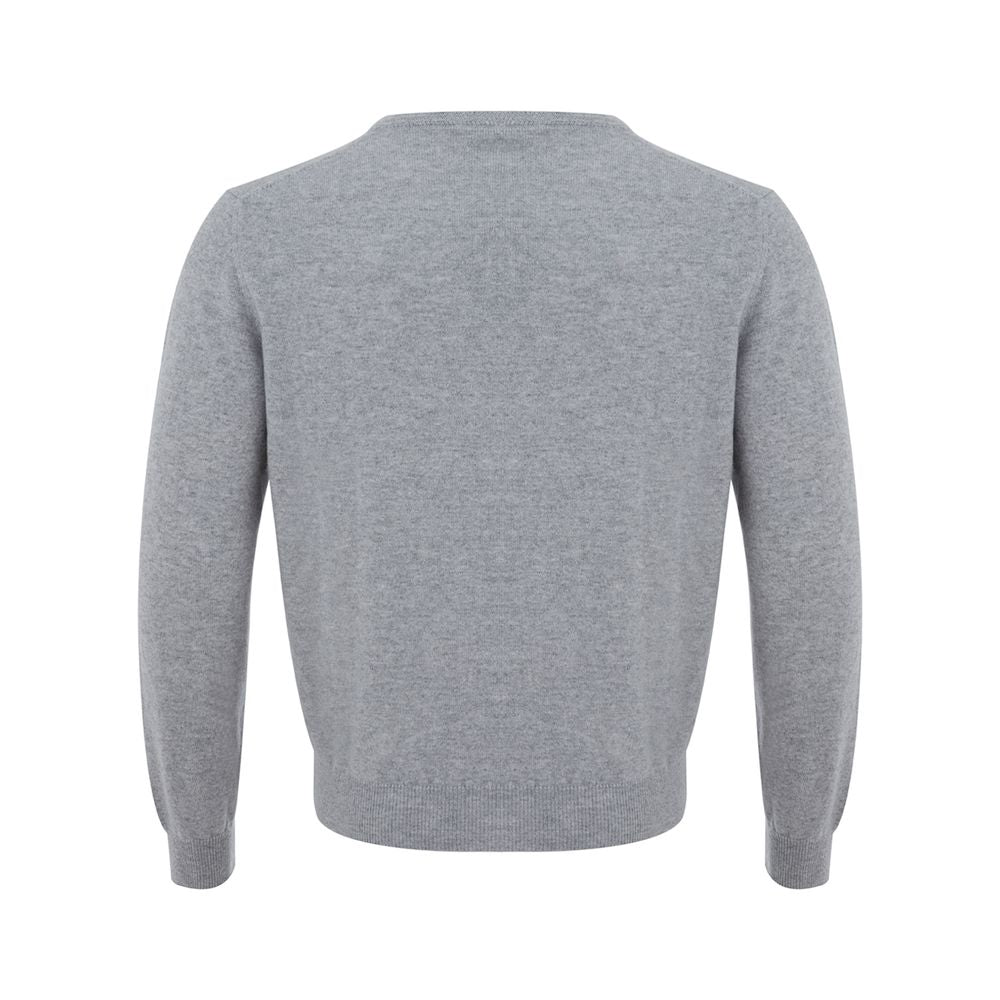 Colombo Elegant Gray Cashmere Men's Sweater