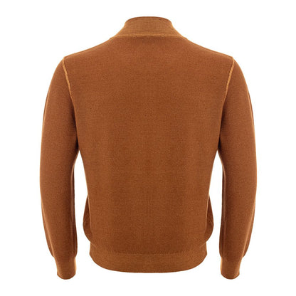 Gran Sasso Chic Orange Wool Cardigan for Men