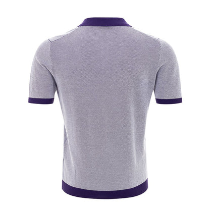 Gran Sasso Elegant Purple Cotton Polo Shirt for Men