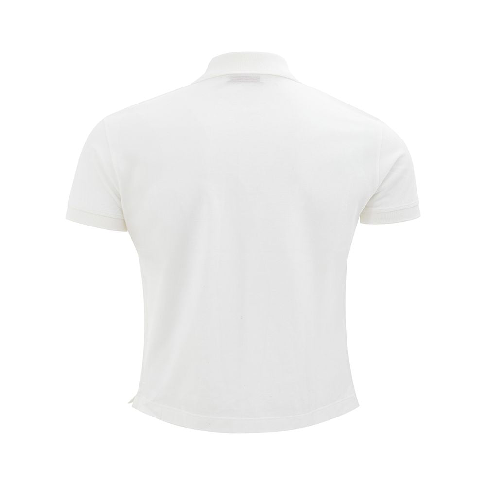 Luca Faloni Elegant White Cotton Polo Shirt for Men