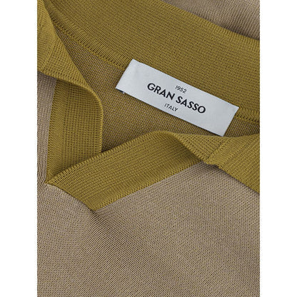 Gran Sasso Elegant Cotton Polo Shirt in Beige