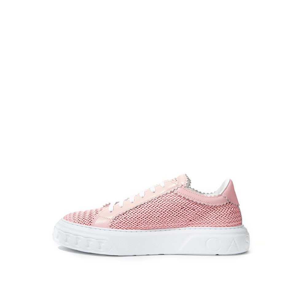 Casadei Elegant Leather Sneakers in Playful Pink