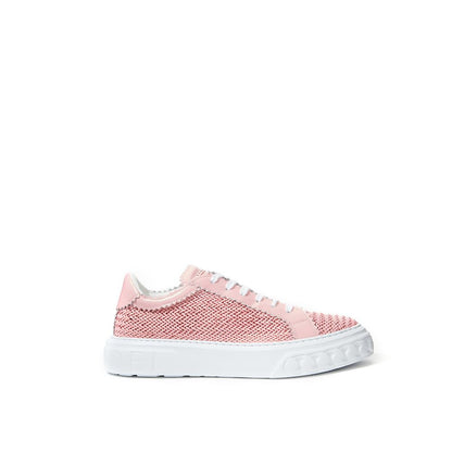 Casadei Elegant Leather Sneakers in Playful Pink
