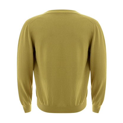 Gran Sasso Italian Wool Cardigan in Vibrant Yellow