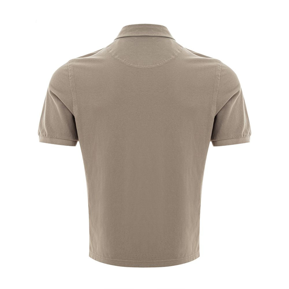 Gran Sasso Beige Cotton Polo Shirt - Timeless Elegance