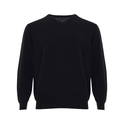 Colombo Elegant Black Cashmere Sweater for Men