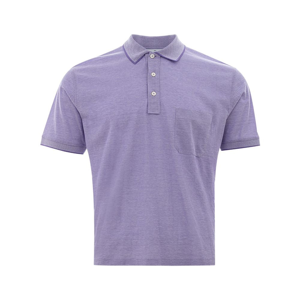 Gran Sasso Elegant Purple Cotton Polo Shirt for Men