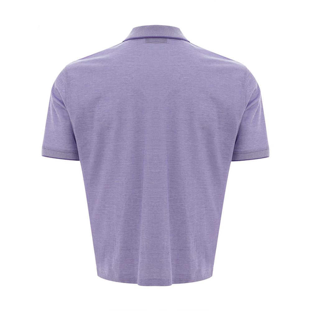 Gran Sasso Elegant Purple Cotton Polo Shirt for Men