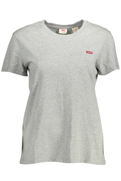 Levi's Chic Gray Round Neck Cotton Tee