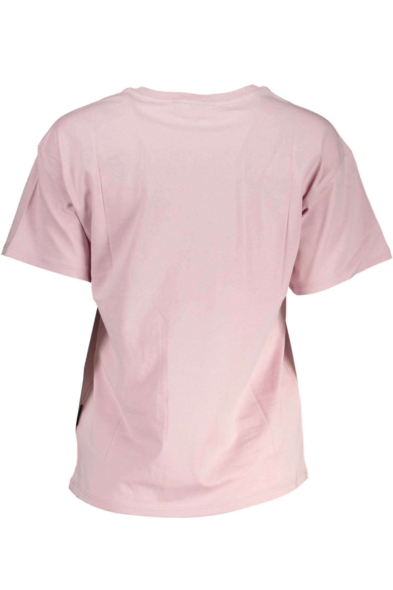 Napapijri Chic Pink Embroidered Tee with Sleek Print