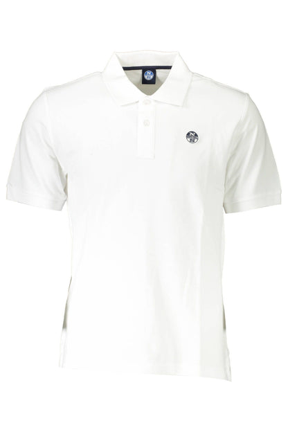 North Sails Elegant White Short-Sleeved Polo for Men