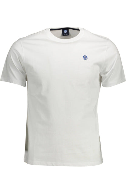 North Sails Elegant White Round Neck Cotton Tee