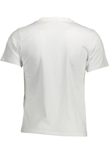 North Sails Classic White Round Neck Tee with Logo Print
